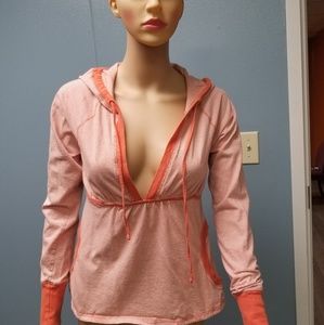 Free People Striped shirt with hood